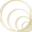 8 Pack Large Metal Floral Hoop Wreath Macrame Gold Hoop Rings(6 Inch8 Inch10 Inch 12 Inch) for Making Wedding Wreath Decor and DIY Dream Catcher Wall Hanging Crafts-Gold