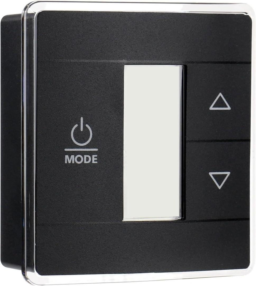 3316250.712 RV Single Zone Wall Thermostat Replacement for Dometic for RV/Camper Conditioners - Digital Temperature Display, Three Input Areas, Bright Blue Backlight Self-extinguishing-Black