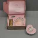 Rehnys Matcha Whisk Set | Complete Pink Matcha Set w/Heart-Shaped Bowl, Bamboo Whisk, Holder, Stainless Steel Sifter, Bamboo Scoop | Cute Gift Present Macha Kit Handmade Bowl | Macha Powder Tea Kit