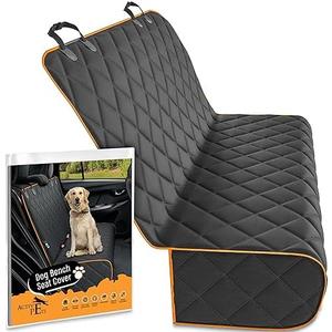 Active Pets Orange Car Rear Seat Cover for Dogs, Durable Waterproof & Scratch Resistant Vehicle Backseat Protector, Nonslip Dog Accessory & Pet Protection for Back Seats, Machine Washable