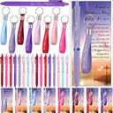 Resurhang 25 Set Mothers Day Christian Gifts for Church God Bless Mothers Pens 8 Color Ballpoint Pen Bible Verse Silicone Keychains Inspirational Card Religious Gifts For Women Members