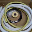 TAUROX 10FT Mini Split Line Set 1/4" & 1/2" O.D Copper Pipes Tubing and 3/8" White Thickened PE Insulation Coil, for Mini Split Air Conditioning or Heating Pump Equipment and HVAC with Flared Nuts.