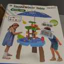 Water Table for Toddlers with Water Pump and Fishing Game Set 3-Tier Kids Sand Water Table with Umbrella Sensory Outdoor Toys for Kids Ages 4-8 Outside Toys Backyard for Kids Toddlers Age 3-10