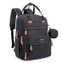 BabbleRoo Diaper Bag Backpack - Baby Essentials Travel Tote - Multi Function Water Resistant Diaper Bag, Travel Essentials Baby Bag with Changing Pad, Stroller Straps & Pacifier Case - Unisex, Black