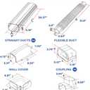 LyPrem 17Ft Mini Split Line Set Cover 5" PVC Line Cover Kit for Mini Split and Central Air Conditioner & Heat Pump(White)