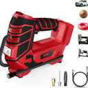 Mellif Portable Tire Inflator & Air Tool Compatible with Milwaukee 18v Battery (Tool Only), Inflation & Pneumatic Tools, 160 PSI Air Compressor Pump, Digital Pressure Gauge, LED Light, Auto Shut-Off (Red for Milwaukee)