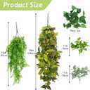 Hamiledyi 5 Pcs Reptile Plants Terrarium Hanging Fake Plant Leaves, Bearded Dragon Tank Accessories, Habitat Decor for Snake Leopard Gecko Lizard Chameleon Spider Turtle (Style 3)