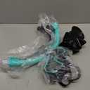 Snorkeling Gear for Adults, Snorkel Mask Set 180 Panoramic View Snorkel Gear, 100% Food-Grade Silicone Anti-Fog Anti-Leak Dry Top Diving Mask for Snorkeling Swimming Scuba Diving (Black-Green)