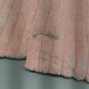 FUTEI Pink Throw Pillow Covers Set of 2, 18x18 Inch Soft Faux Rabbit Fur Striped Texture Cushion Cases, Modern Decorative Couch Pillows for Living Room Bed