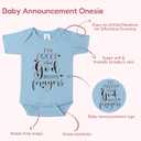I'm Proof That God Answers Prayers Baby Onesie,Soft 0-3 Months Infant Bodysuit for Pregnancy Reveal or Baptism