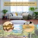 Set of 4 Nature Wood Furniture Leg, 6 Inch Round Sofa Feet Replacement Legs, Chair Bed Closet Cabinet Furniture Feet with Metal Mounting Plates,Screws, Floor Protector Pads for Table Couch
