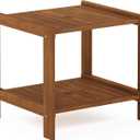 Furinno FG19840T Tioman Hardwood Mississippi Side Table, Natural, 18.9"D x 20.5"W x 17.9"H