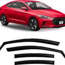 Voron Glass in-Channel Extra Durable Rain Guards for Hyundai Elantra 2017-2020 Sedan, Window Deflectors, Vent Window Visors, 4 Pieces - 220197