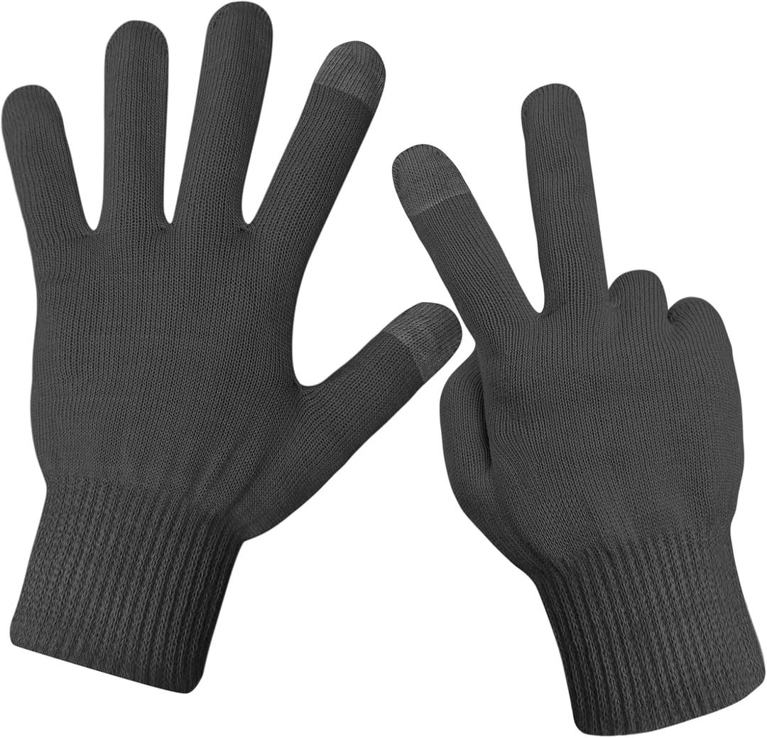 Evridwear Eczema Gloves Kids Cotton Moisturizing Gloves for Dry Hands, Eczema, SPA, Overnight Lotion, 2 Pairs with Touchscreen Fingers (Black)