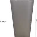 32oz Plastic Cups Reusable set 12, Large Plastic Tumbler Monochrome, 32 Fluid Ounces