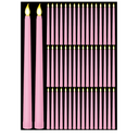 Funtery 48 Pcs Flameless LED Taper Candles 11 Inch Battery Operated Flickering Candles Bulk for Christmas Church Wedding Party(Pink, Classic Style)