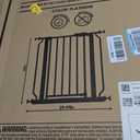 Regalo Safety 29-49" Easy Step Extra Wide Baby Gate for Doorways & Bottom of Stairs, Pressure Mounted Safety Gate with Door for Babies, Toddlers & Pets, Platinum