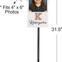 2026 Graduation Decorations - K-12 Yard Signs with Ground Stakes - Gold Graduation Decoration for Kindergarten High School Middle School - Class of 2026 Photo Lawn Sign for Party Supplies