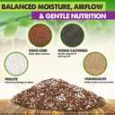 Seed Starter Potting Soil Mix, 8 Dry Quarts, Ready-to-Use Peat-Free Coco Coir Seed Starting Mix 4-in-1 Blend with Perlite, Vermiculite & Worm Castings for Germination & Seedlings