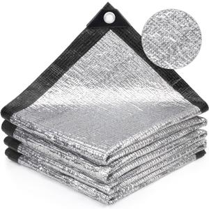 SUNNY GUARD 99% Aluminum Sun Shade Cloth, 20x30FT Heat Reflective Tarp
