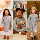 PATPAT Baby & Toddler Girl Ribbed Knit Cotton Dress  Versatile Sleeveless Summer Tank & Long Sleeve Fall Dress, Sizes 3M6Y (Gray)