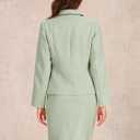 Allegra K Women 2 Piece Skirt Set Suit Business Blazer and Pencil Skirt Office Work Interview Church Outfits (Green, Medium)