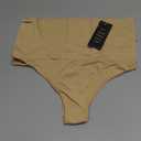 Werena Tummy Control Thong Shapewear for Women Seamless Shaping Thong Panties Body Shaper Underwear (X-Large, 01# Beige-mid Waisted(has Boning))