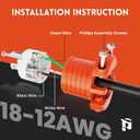 PLUGTUL Extension Cord Ends Male and Female, Replacement Plug & Connector Set, 3 Prong, 15Amp, 125Volt, NEMA 5-15P & NEMA 5-15R, ETL Listed, 5 Set, Orange
