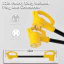 30 Amp to 50 Amp RV Adapter 3 Prong 12 Inch, NEMA TT-30P Male to NEMA 14-50R Female, Heavy Duty RV Electrical Adapter Cord for Camper, STW 10AWG 30A 125V 3750W, Yellow, ETL Listed