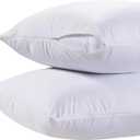 White Classic King Pillow Covers with Zipper 2 Pack - 20 x 36 Ultra-Soft, Cozy and Noiseless King Pillow Protector, 200 Thread Count, Fade-Resistant Pillow Shams