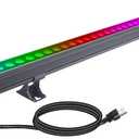 LED Wall Washer Light with RF Remote, 144W RGBW+5000K Landscape Linear Wall Wash Light Bar, 40'' Color Changing Spot Light for Indoor Outdoor Building, Weddings, Commercial Lighting
