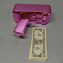 Money Gun ShooterGusil Cash Cannon Bills Gun Make It Rain Toy Gun,Handheld Spary Cash Gun for Game Movies Party Supplies (Pink)