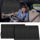 XCBYT Car Window Shades - Car Curtains Side Window Sun Shades 99% UV Protection Privacy for Breastfeeding Taking a nap Changing Clothes Camping 2 PCS for Rear Window