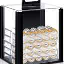 Hiboom 11 Pcs Acrylic Poker Chip Case, Chip Trays Set Including Carrier Acrylic Display Case Holder (1000 Capacity)