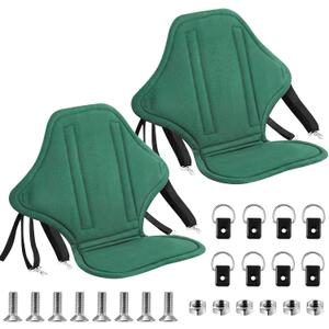 Lewtemi 2/4 Pack Padded Kayak Seat Fishing Boat Seat with Storage Bag 8 Fixed D Rings Screws Detachable Paddle Board Canoe Chair with Adjustable Back Strap for Summer Canoe Universal Sit