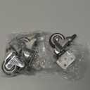 HOWDIA 1" Swivel Plate Caster Wheels with Brake L-Bracket Side Mount TPR Rubber Small Furniture Replacement Silent Mute Locking Casters for Furniture Legs Set of 3