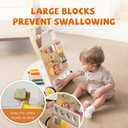 Wooden Baby Walker with Activity Center  Montessori Push Walker Toys for Boys & Girls 18 Months+  Educational Toddler Learning Walker with 10-in-1 Sensory Games