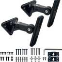 DX-151 Speaker Wall Mount,Wall Speaker Mount Brackets for Small Speakers Swivel & Tilt,Hold up to 15lbs(2 Packs Black)