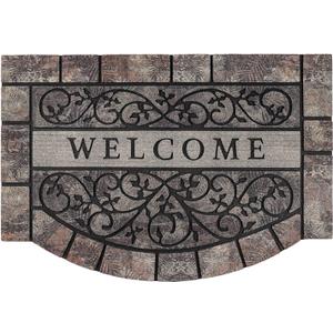 Thick Welcome Mats Outdoor, 24 * 36" Large Front Door Mat Entrance, Durable Welcome Mat for Front Door, Heavy Duty No Slip Rubber Outdoor Mats for Home Entrance