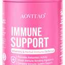 Immune Support Supplement Natural Herbal Cognitive Support Booster and Mushroom with Lion's Mane, Reishi Supplement for Memory Cognitive (Exp: 12/2026)