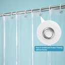 EurCross 9G Clear Shower Curtain Liner 72 x 78 inches Long with 5 Magnet Weights, Heavy Duty Weighted Premium PEVA Plastic Shower Curtain Liner for Bathroom, Without Hooks