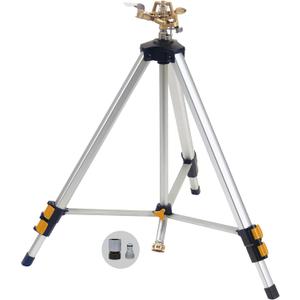 Melnor 65162AMZ Metal Pulsating Sprinkler with QuickConnect Set, Amazon Bundle, XT Tripod