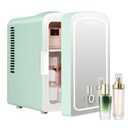 Skincare Fridge - 4L Makeup Fridge for Refrigerating Makeup, Skincare and Food, Mini Fridge for Bedroom, Office and Car, Cooler and Warmer, Beverage Cooler, Green