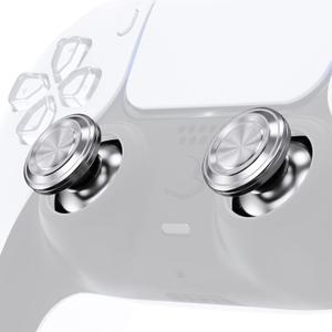 eXtremeRate Custom Silver Metal Thumbsticks for PS5 Controller, Replacement Aluminum Analog Stick Joystick for PS4 Controller