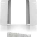 2-Pack End Caps for Baseboard Heater Covers, Plastic Left&Right End Caps, 4 Bottom Grooves for Adjusting Height, Fits Most Standard Baseboard Heaters, Easy to Cut and SetNot for E-Heaters