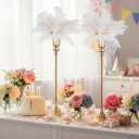 Height Versatile Gold Tall Vases for Centerpieces, Metal Trumpet Vases for Wedding Party Dinner Centerpiece, Road Lead for Anniversary Celebration Birthday (Gold, 10 x L)