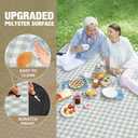 Picnic Blankets Outdoor Extra Large - 80"x80" Portable Waterproof Picnic Blanket, Machine Washable 3-Layer Foldable Park Mat with Sandproof Backing for Grass, Hiking, Travel, Concerts, Indoor (Green)