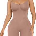 SHAPELLX Shapewear Tummy Control Seamless Bodysuit Waist Trainer Mid Thigh Slim Butt Lift Body Shaper, Size: Medium-Large