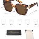 AMOMOMA Large Oversized Cat Eye Sunglasses for Women Trendy Vintage Retro Square Cateye Sun Glasses AM6635