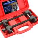 DASBET Macpherson Strut Spring Compressor Tool Kit 2PCS Coil Spring Compressor with Detent Pins Spring Compressor with 10.5in Range for Suspension Work (Red)